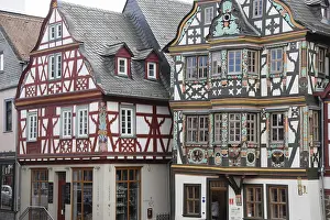 Timber Framed House Exterior View Prints: Timber-frame, bay window, facade