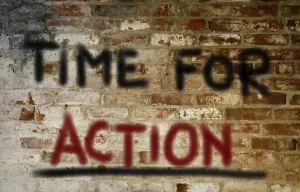 Deserted Landscape Symbolism Prints: Time For Action Concept