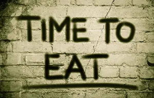 Symbolic Reminder Image Prints: Time To Eat Concept