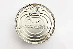 Studio Still Life Photos Prints: Tin with origin note and expiration date