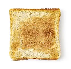 Sliced Bread Prints: Toast slice isolated on white