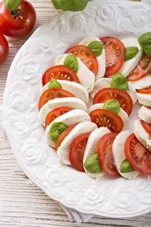 Cheese Nutrition Facts Prints: Tomato with mozzarella cheese