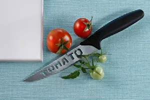 Balanced Diet Grocery List Prints: Tomatoes with a tomato knife