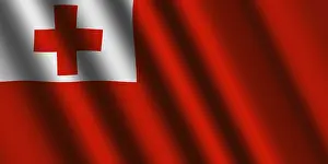 Related Prints: The Tonga Flag Flying in the Wind Print