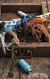 Handicraft Equipment Prints: Tools and accessories for sewing and needlework