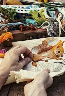 Sewing Shop Essentials Prints: Tools and accessories for sewing and needlework