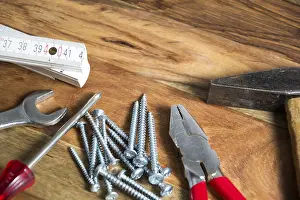 Handmade Craftsman Tools Prints: Tools on wood