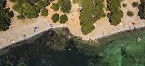 Eastern European Landscape Photography Prints: Top-down view of the seashore