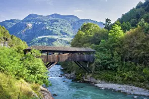 Northern Italy Deserted Places Prints: Torggele bridge over the Eisack