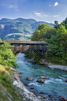 Deserted Bridges In Europe Prints: Torggele bridge over the Eisack
