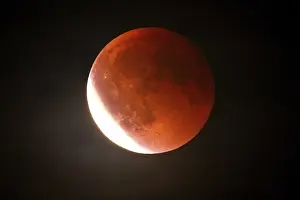 Atmospheric Night Shot Prints: After a total lunar eclipse