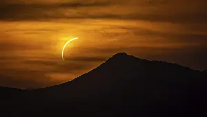 Framed Print : Total Solar Eclipse Print, Tramuntana Mountains