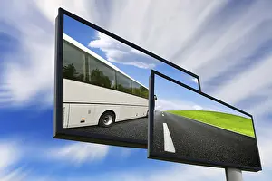 Road Traffic Movement Prints: Tour Bus