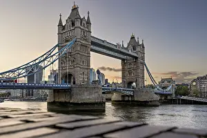 Northern Europe Bascule Bridge Prints: Tower Bridge in the evening light