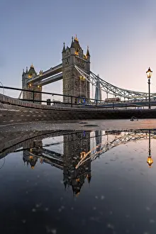 Northern European Culture Prints: Tower Bridge in the evening light