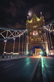 London Landmark Photography Prints: Tower Bridge, night shot, Southwark