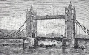 London Bridge Architecture Prints: Tower Bridge on the River Thames
