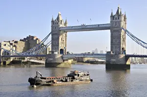 Old Building Exterior View Prints: Tower Bridge over the River Thames