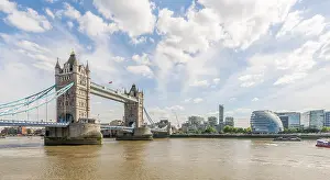 London Travel Photography Prints: Tower Bridge over the Thames, Southwark