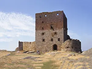 Hammershus Castle Ruin Prints: The tower in Hammershus