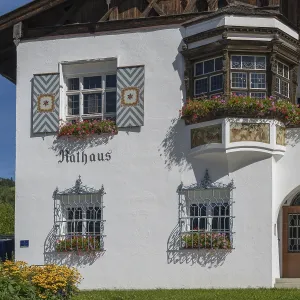 Upper Bavarian Architecture Prints: Town Hall, detail of the facade