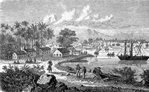 Guadeloupe Island Prints: The town of Pointe a Pitre, Pointe-a-Pitre