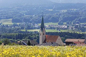 German Church Building Prints: Townscape, Torwang and Grainbach at the back