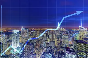 Analyzing Financial Data Prints: Trading concept with financial chart