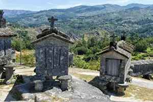 Abandoned Village Architecture Prints: Traditional Espigueiros, Granary