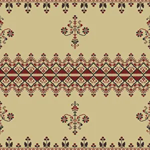 Traditional Polish Embroidery Prints: Traditional Polish embroidery vector pattern