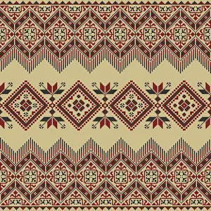 UNESCO World Heritage Site Poland Prints: Traditional Polish embroidery vector pattern