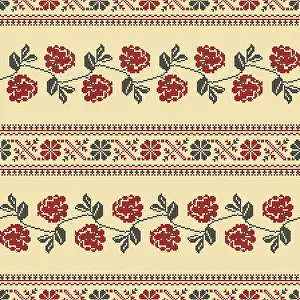 Traditional Polish Embroidery Prints: Traditional Polish embroidery vector pattern