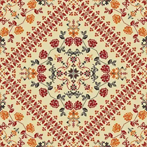 UNESCO World Heritage Site Poland Prints: Traditional Polish embroidery vector pattern