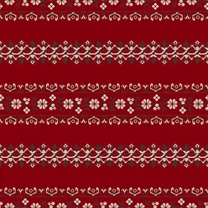 Traditional Polish Embroidery Prints: Traditional Polish embroidery vector pattern