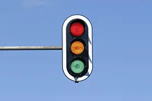 Red Coloured Stoplight Prints: Traffic light