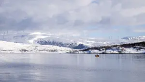 Winter Landscape Norway Prints: A tranquil winter scene in Botnhamn