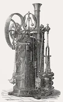 Steam Powered Machinery Prints: Transportable steam engine by M
