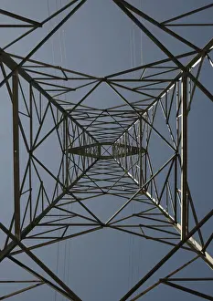 Electricity Supply Lines Prints: Triangular bracing in a power pylon