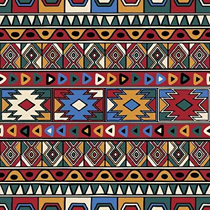 Tribal Ethnic Background Prints: Tribal ethnic background. Vector seamless pattern design for background