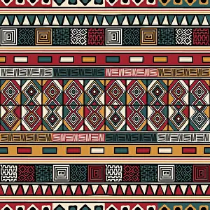 Tribal Ethnic Background Prints: Tribal ethnic background. Vector seamless pattern design for background