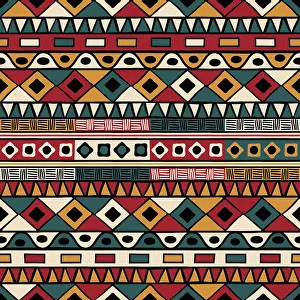 Tribal Ethnic Background Prints: Tribal ethnic background. Vector seamless pattern design for background