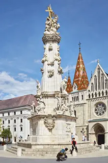 Budapest Urban Environment Photos Prints: Trinity Column, Budapest, Hungary