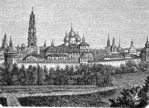 Historical Religious Buildings Prints: Trinity Monastery of St. Sergius