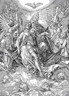 Renaissance Period Illustration Prints: The Trinity, the Throne of Grace
