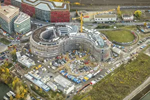 Dusseldorf Office Building Prints: Trivago headquarters under construction