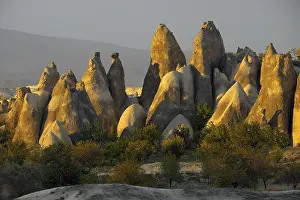 Prints of Tufa formations in the evening light, Goreme National Park, Goreme, Nevsehir Province, Cappadocia, Turkey Tufa formations in the evening light, Goreme National Park, Greme, Nevsehir Province Turkey Heritage Site Prints: Tufa Formations Print, Goreme National Park, Cappadocia