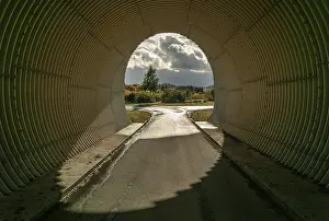 Empty Road Transport Prints: Through the tunnel