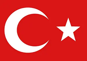 Red And White Flag Prints: Turkish flag