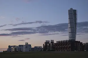Modern Skyscraper Architecture Prints: Turning Torso skyscraper, Malmo