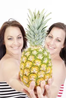 Vitamin Rich Fruit Prints: Twins with pineapple